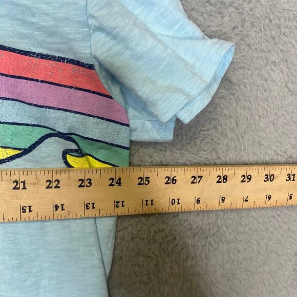 Life is good womens graphic tshirt XL blue lightweight beach outdoor colorful - Picture 5 of 9